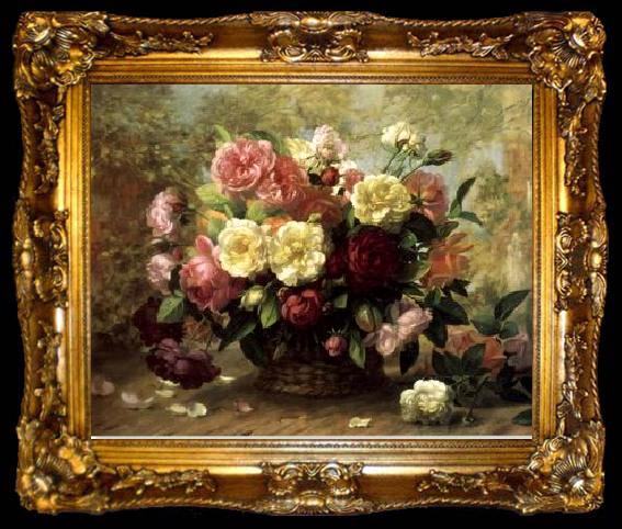 framed  unknow artist Floral, beautiful classical still life of flowers.085, ta009-2